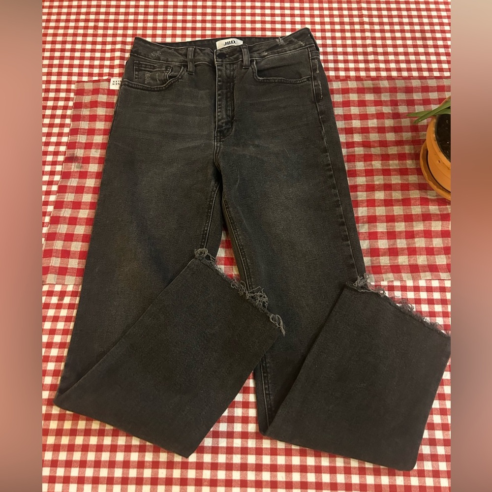 JBD Black Distressed Denim Straight Leg Size 28
